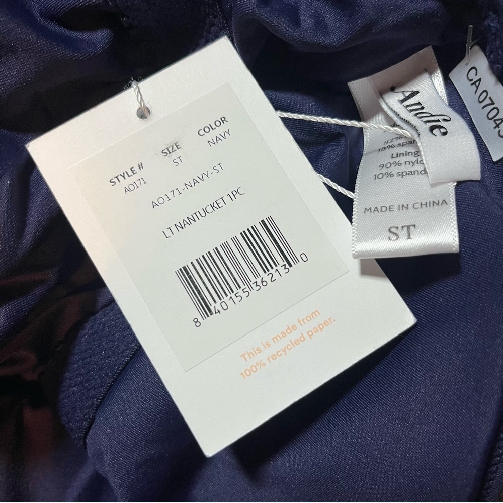 NWT Andie Nantucket One piece Swimsuit in Navy - Picture 9 of 9